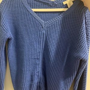 blue drawstring top